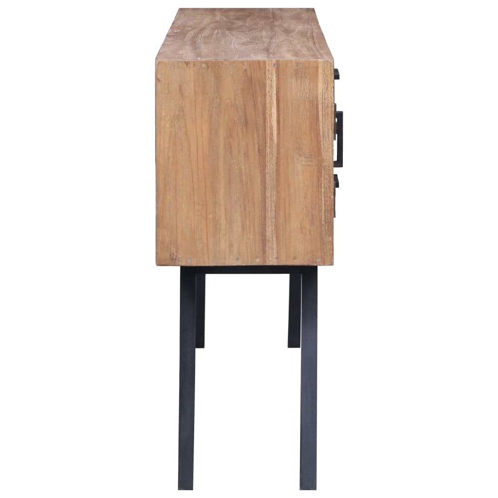 Dulap lateral, 110x30x75 cm, lemn masiv de tec — imaginea 5
