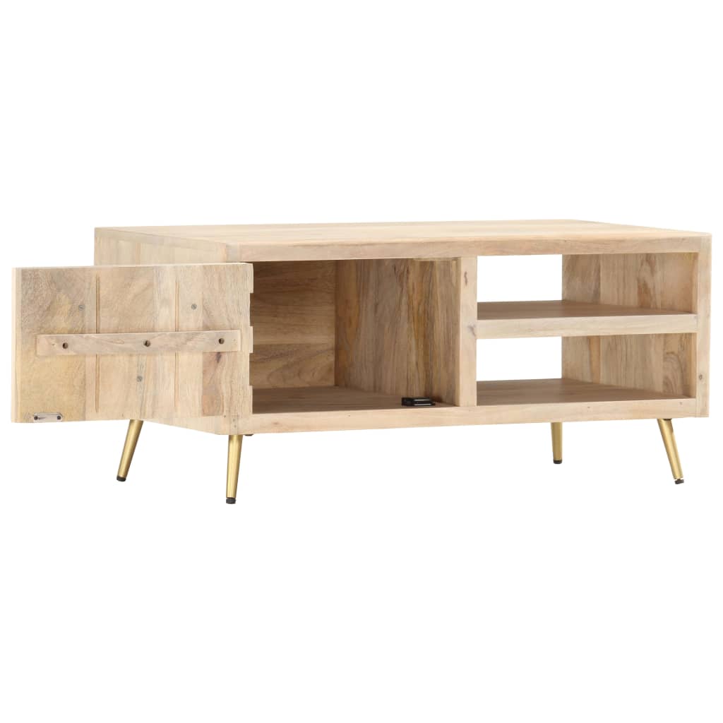 Masuta de cafea, 90x45x40 cm, lemn masiv de mango — imaginea 3