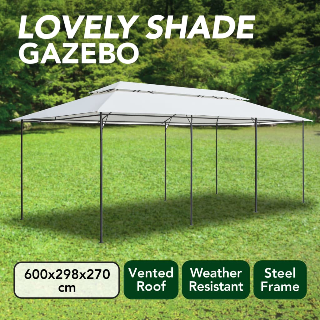 Pavilion, alb, 600 x 298 x 270 cm, 180g/m² — imaginea 7
