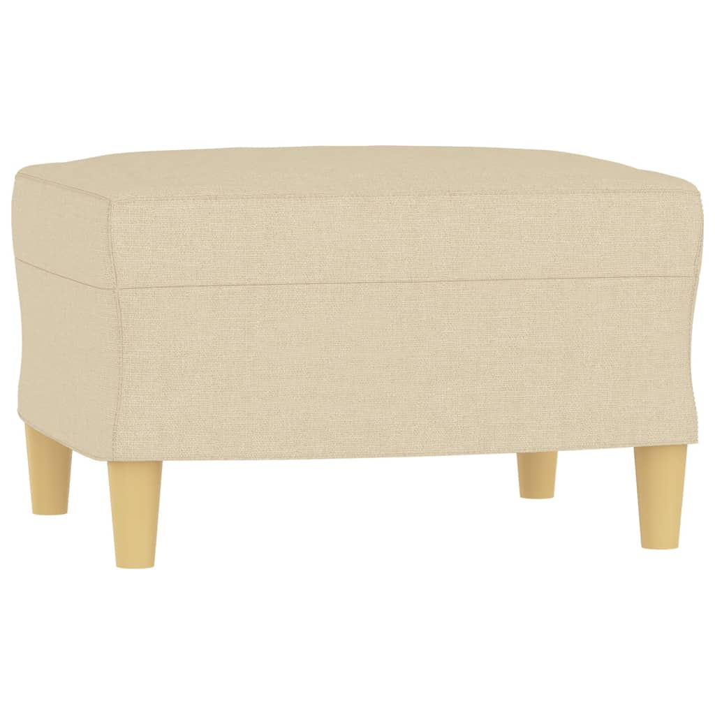 Fotoliu canapea cu taburet, crem, 60 cm, material textil — imaginea 5