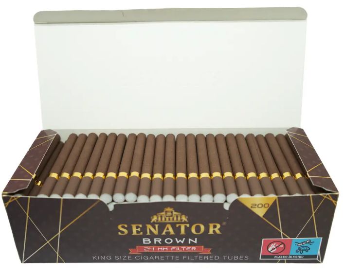 Tuburi Tigari Senator Xtra Brown (24 mm) 200 - imagine 2