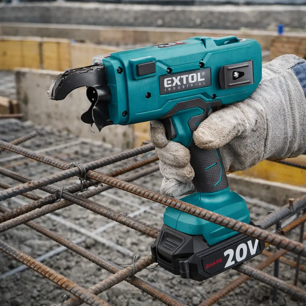 Masina de legat fier beton cu baterie, EXTOL INDUSTRIAL, brushless, 2Ah, 8791860