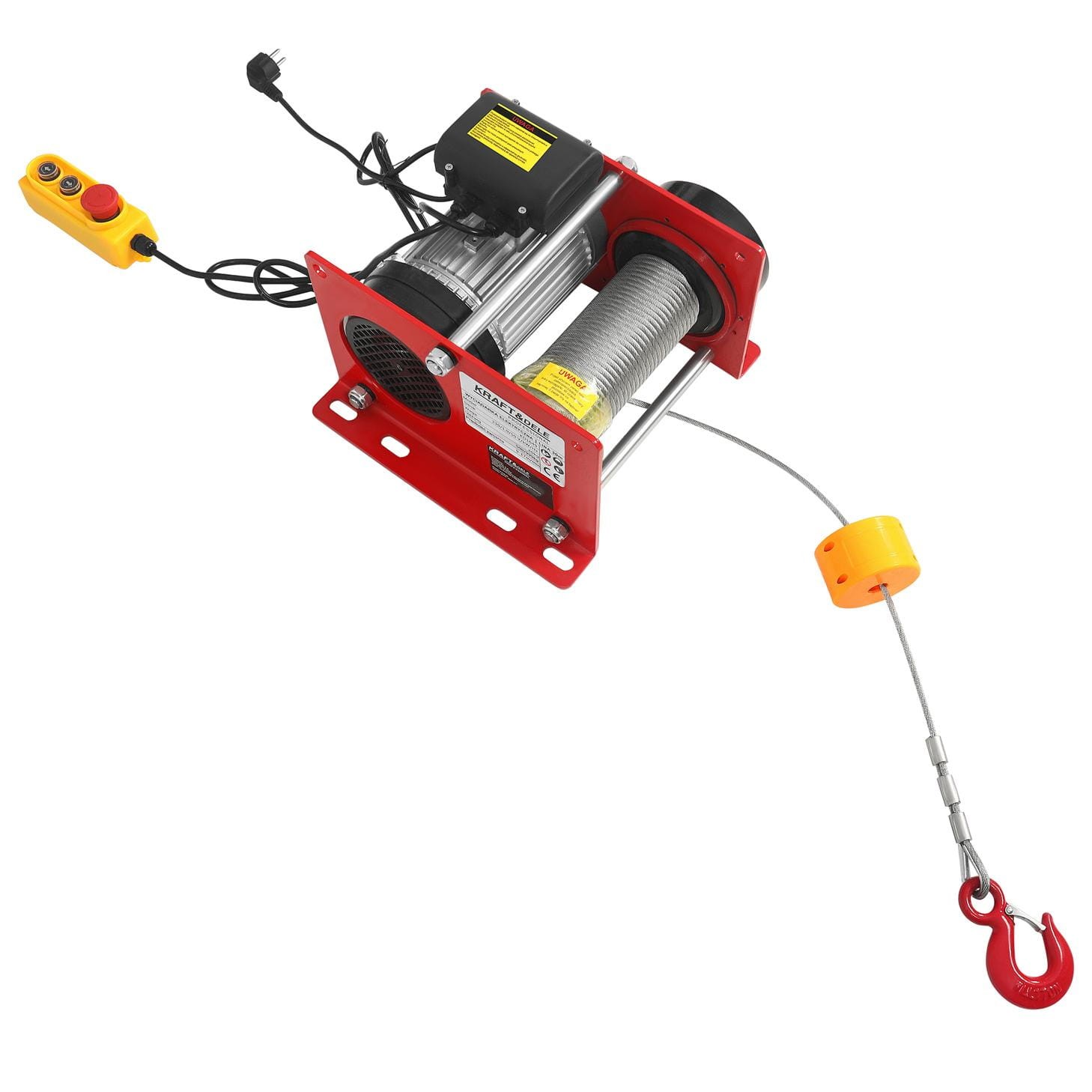 Troliu electric pentru constructii Kraft&Dele KD1649, 30m, 500/999 kg, 1.9 kW — imaginea 4