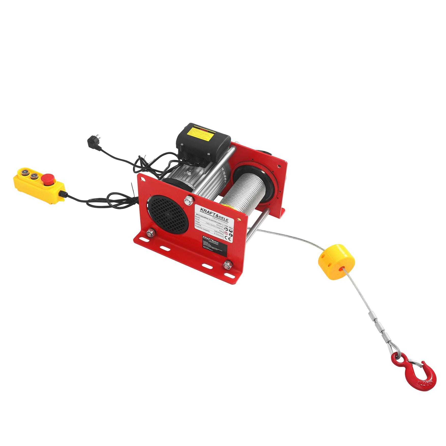 Troliu electric pentru constructii Kraft&Dele KD1649, 30m, 500/999 kg, 1.9 kW — imaginea 10