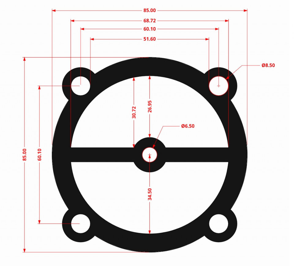 Garnituri set pentru cap compresor de aer V 65mm CH080 Mod.3(I) — imaginea 4