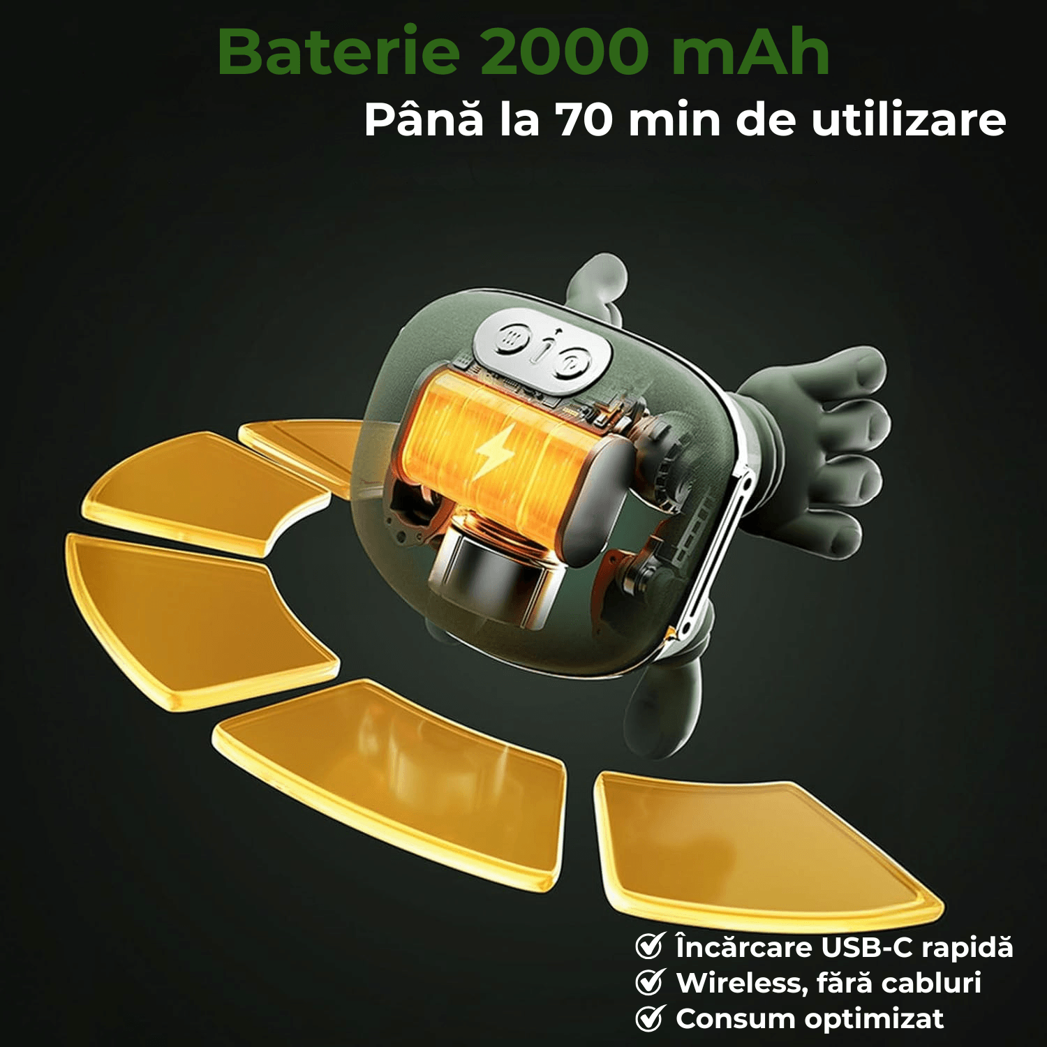 Aparat Masaj Cervical Multifunctional JustNet®, 4D Shiatsu pentru Gat, Umeri, Spate, Brate si Gambe - imagine 3