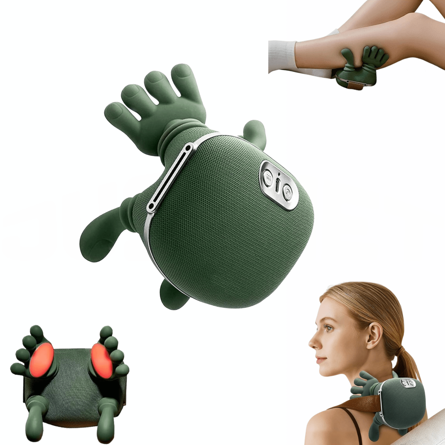 Aparat Masaj Cervical Multifunctional JustNet®, 4D Shiatsu pentru Gat, Umeri, Spate, Brate si Gambe - imagine 5