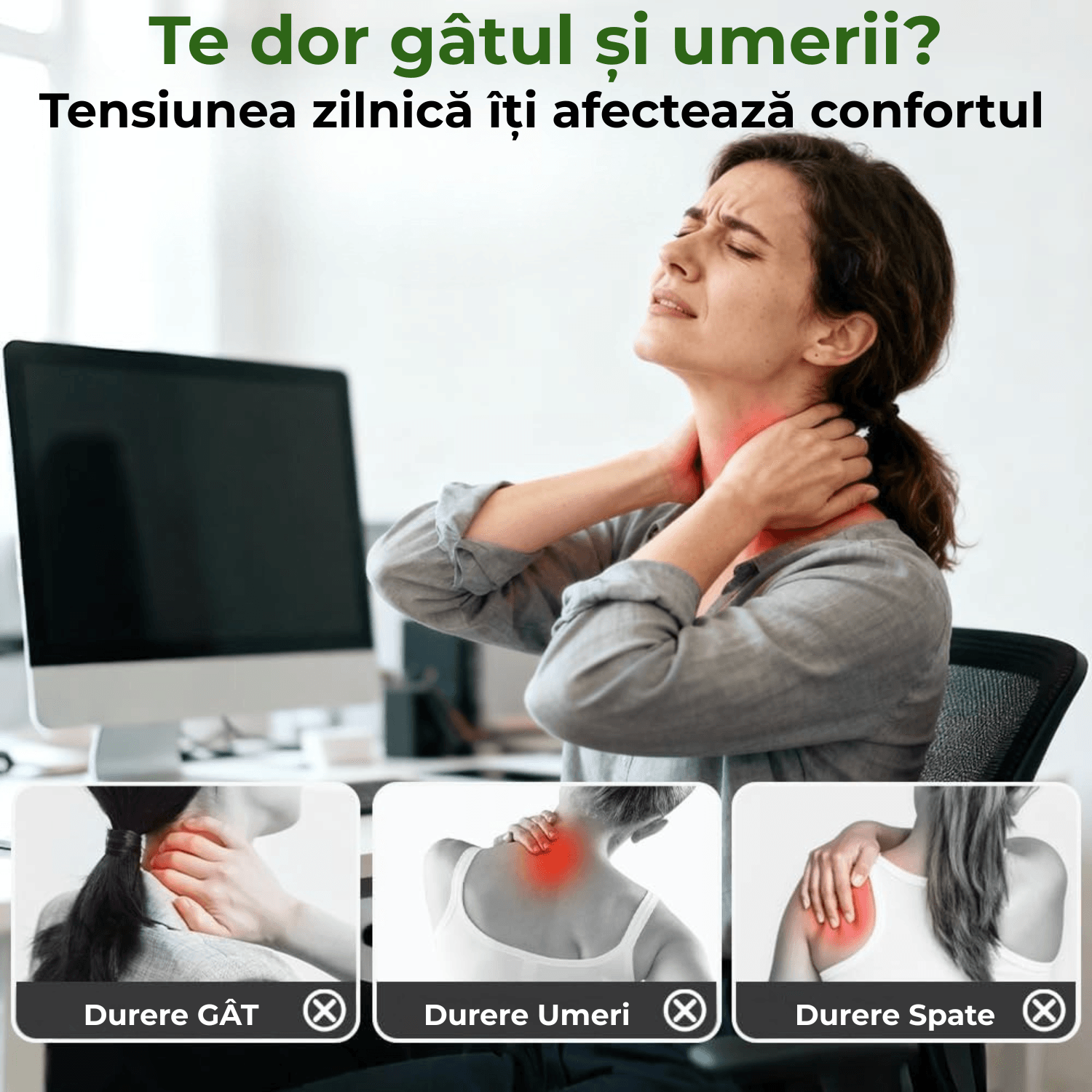 Aparat Masaj Cervical Multifunctional JustNet®, 4D Shiatsu pentru Gat, Umeri, Spate, Brate si Gambe - imagine 9