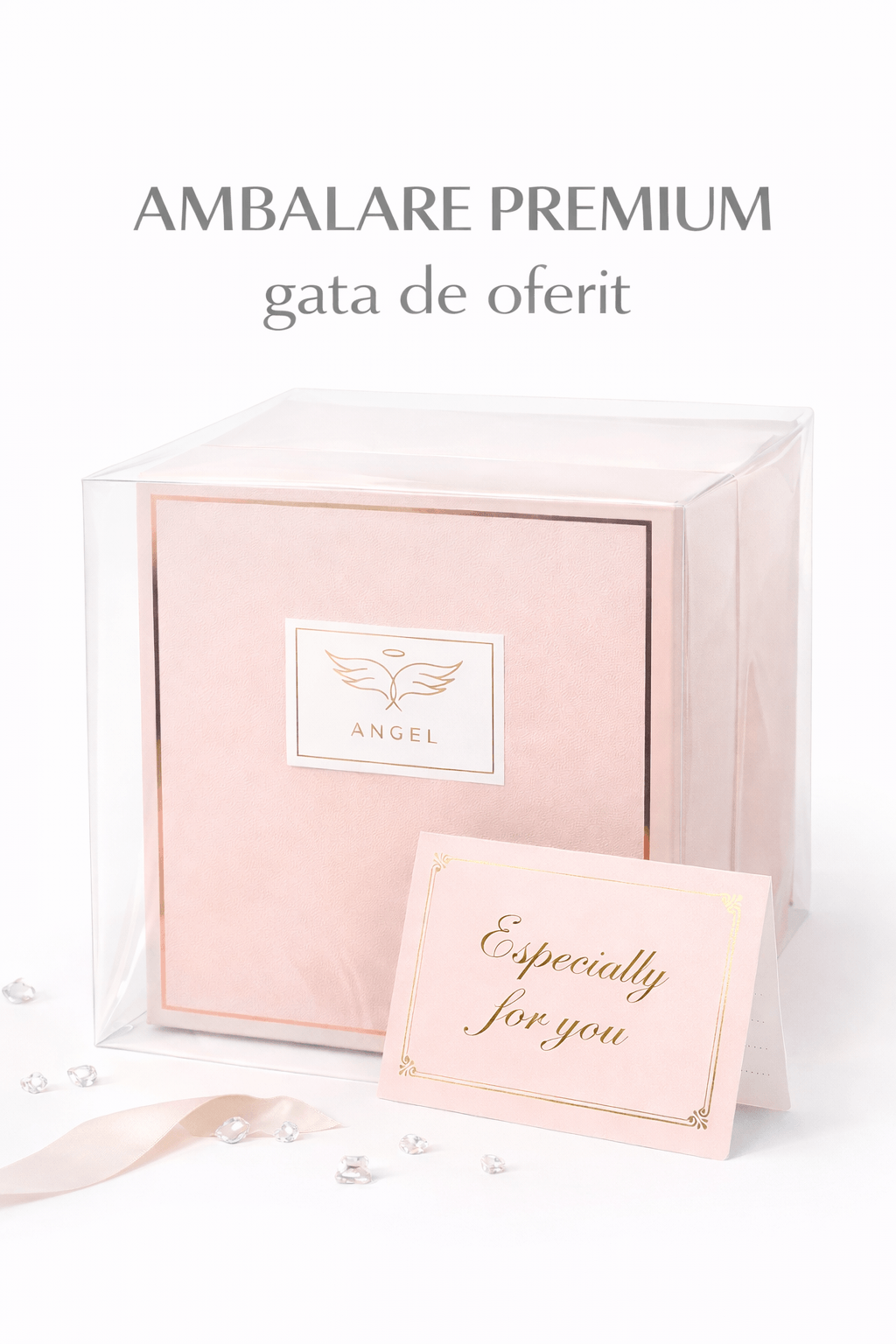 Inger cu 5 trandafiri eterni sub cupola de sticla, cadou romantic pentru iubita, sotie, mama, valentine’s day, roz - imagine 5