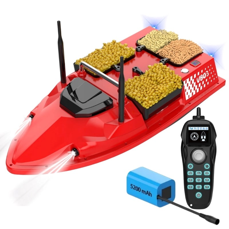 Barca Plantat, Nadit si Momit iUni V803, 5200mAh, 4 cuve, 3kg, 500m, 15km/h