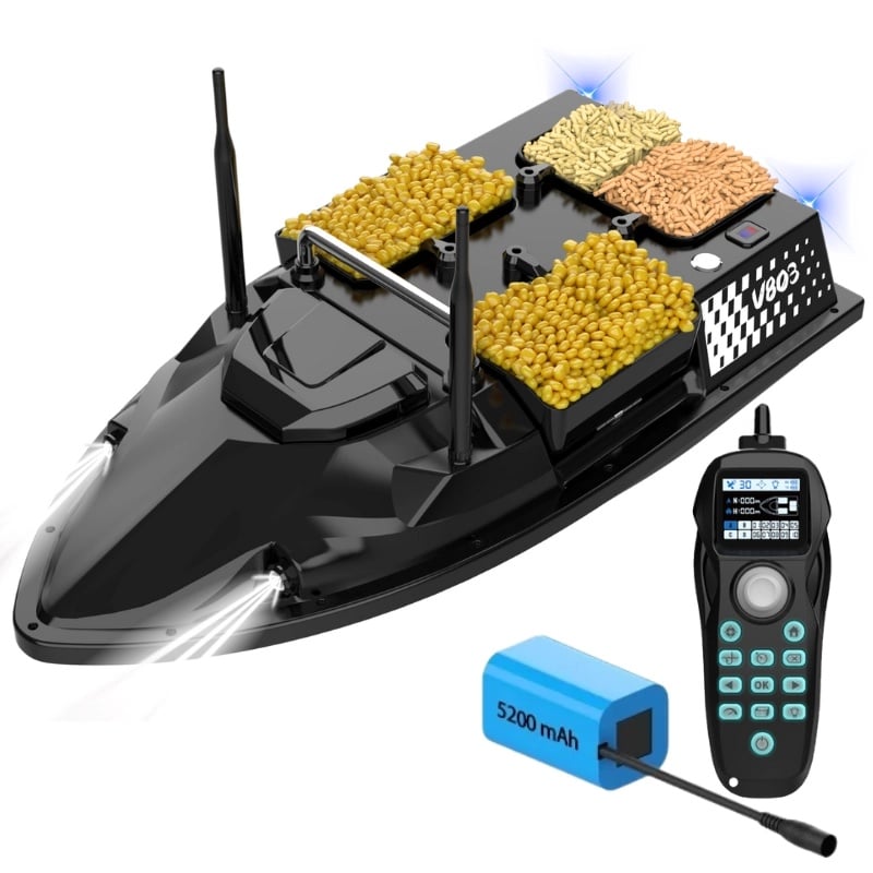 Barca Plantat, Nadit si Momit iUni V803, GPS, 5200mAh, 4 cuve, 3kg, 500m, 15km/h