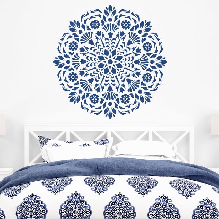 Sablon Perete vopsire, tencuiala 0.7mm Lirio Mandala Refolosibil, model MXSP7149, 400 x 400 mm