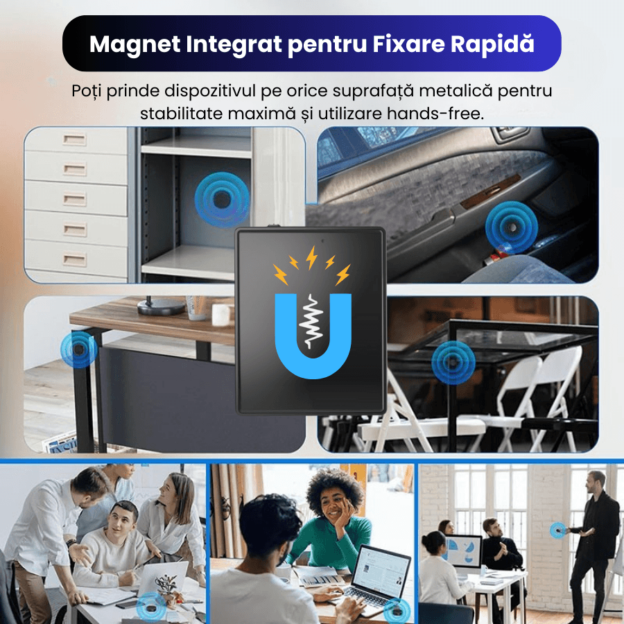 Mini Reportofon Z26 16GB Negru, Inregistrare pana la 192h, Activare Vocala, Magnet Dublu – ZeroSecrets - imagine 9