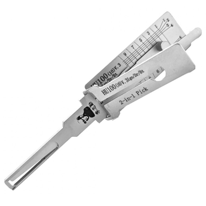 Decodor auto Lishi HU100-10 2 in 1 pick pentru chei Opel Vauxhall Saab, si masini americane, lama HU100 10-cut - imagine 4