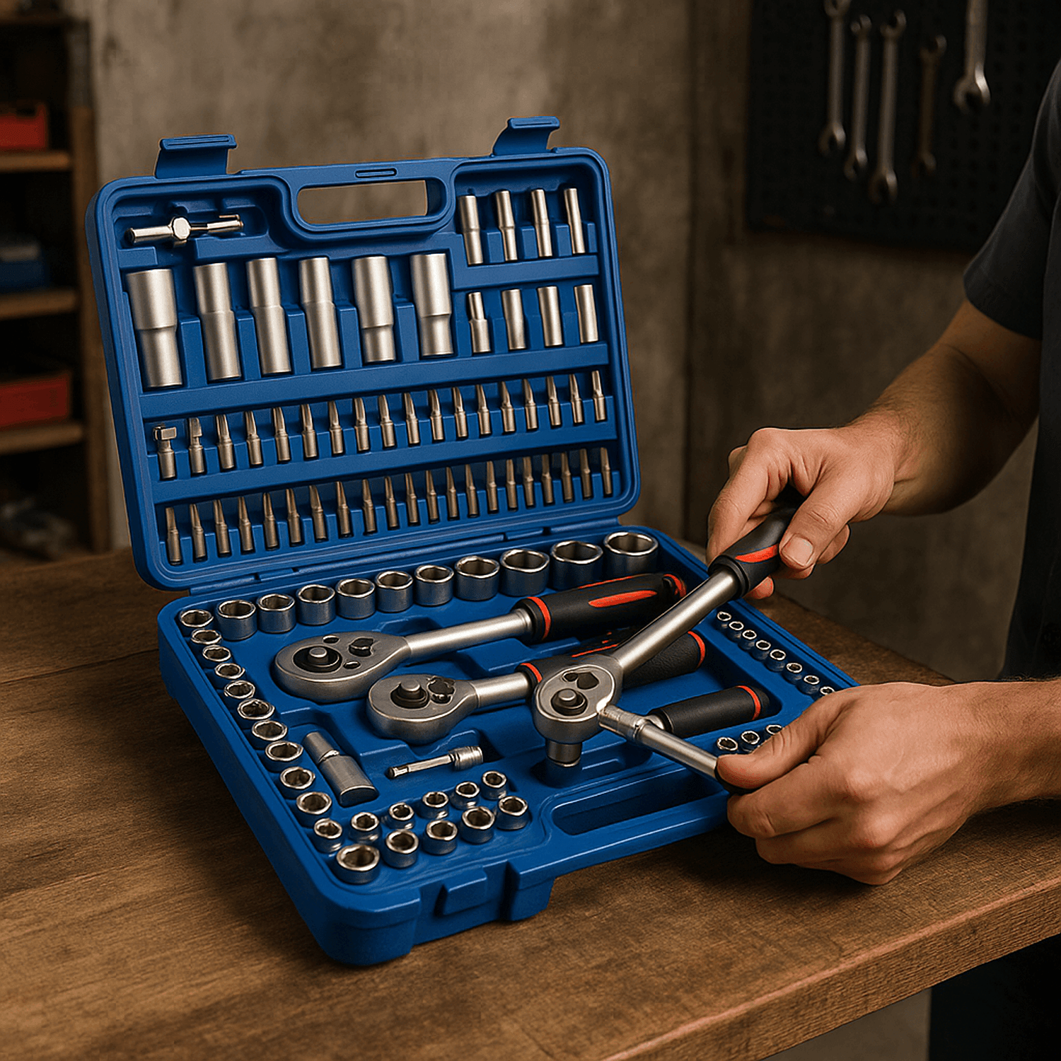 Trusa scule tubulare 108 Piese – Set Profesional Chrome Vanadium, complet si durabil, Brivoo® — imaginea 4