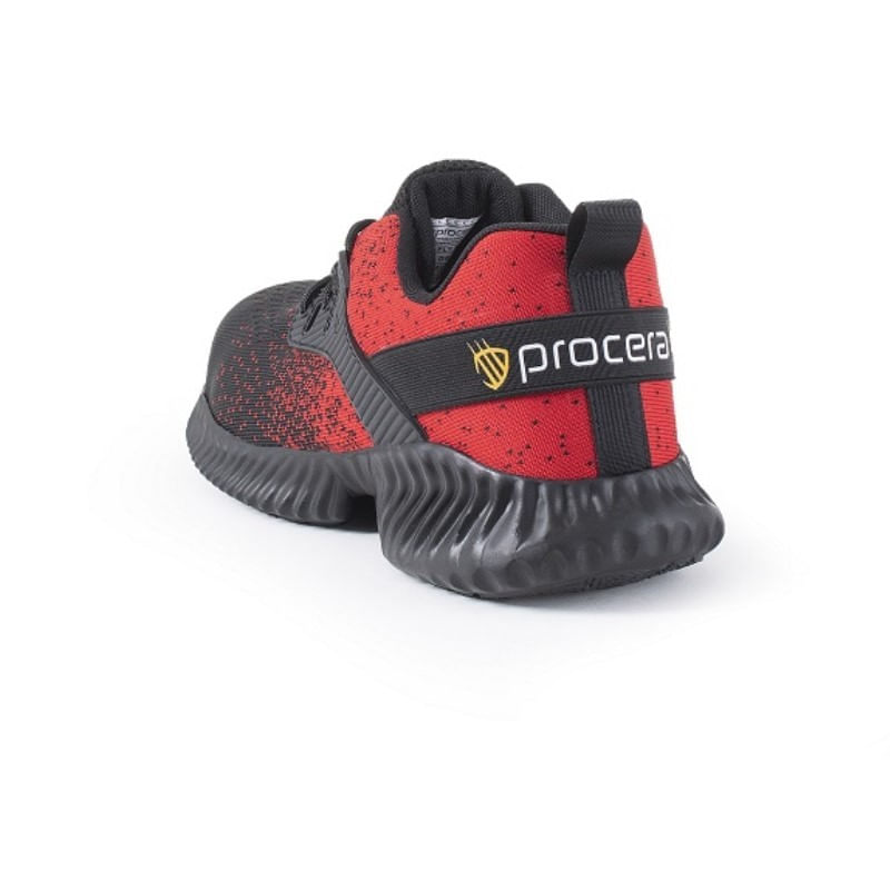 Pantofi de protectie Texo Fly S1, usori si aerisiti, cu bombeu metalic Rosu - imagine 4