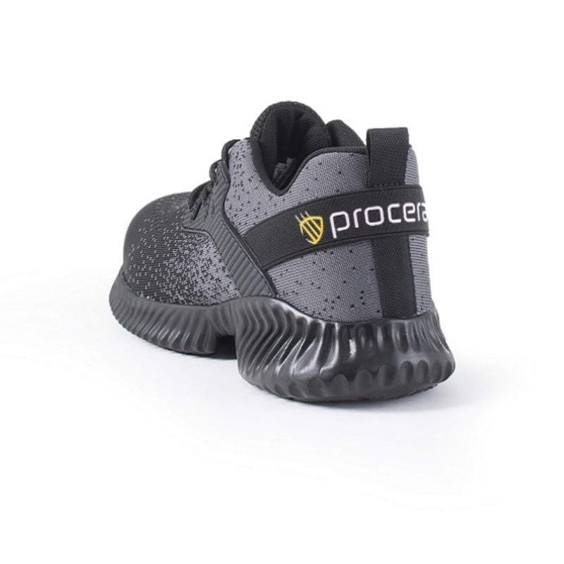 Pantofi de protectie Texo Fly S1, usori si aerisiti, cu bombeu metalic Negru