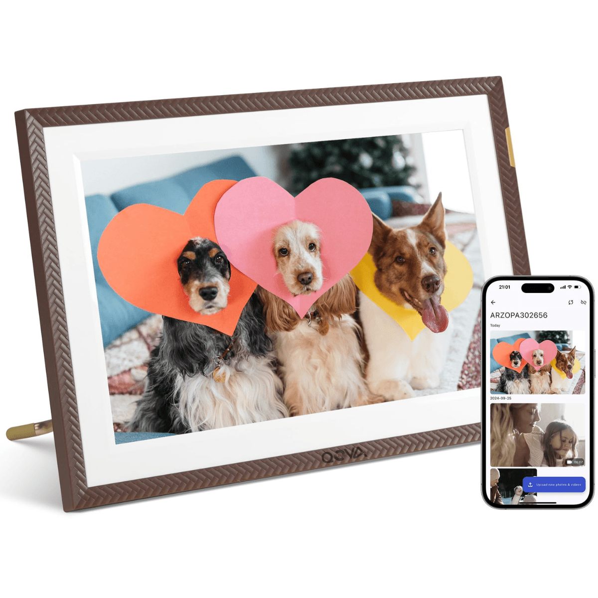 Rama Foto Digitala Wifi cu Ecran IPS HD 10.1 inch, Memorie 32GB, Azorpa&Qova® D10, Touchscreen, Suport Card 128GB