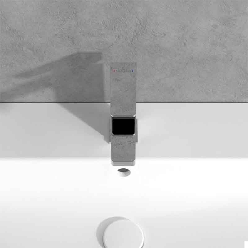 Baterie lavoar Villeroy & Boch, Architectura Square, fara ventil, crom — imaginea 2