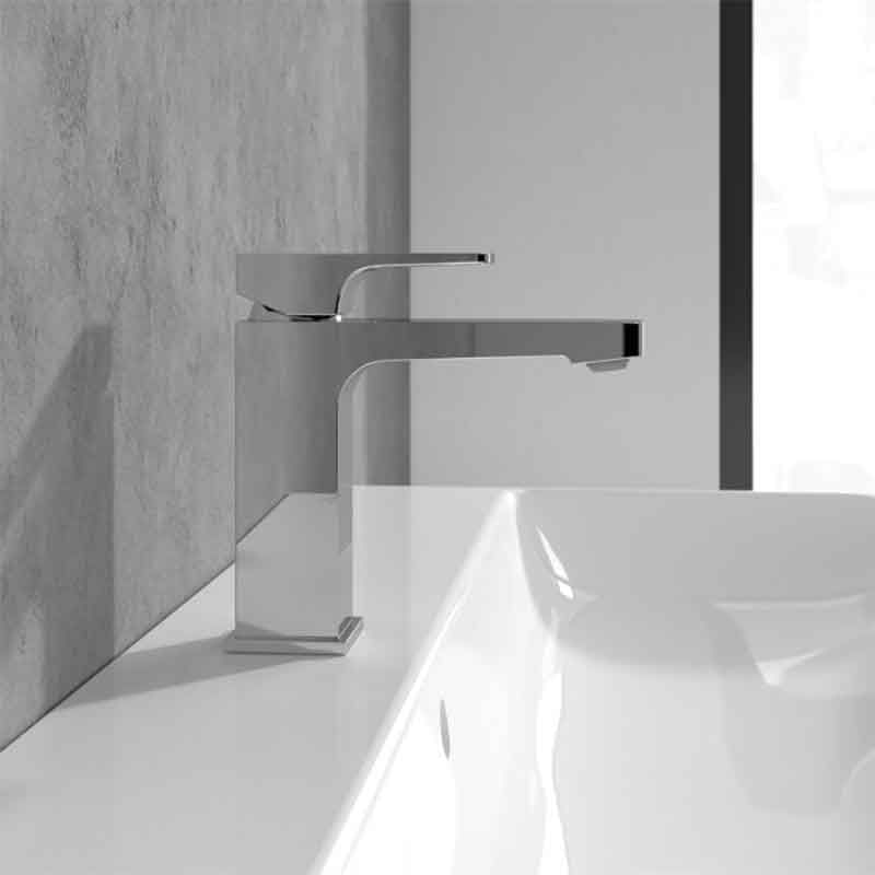 Baterie lavoar Villeroy & Boch, Architectura Square, fara ventil, crom — imaginea 4