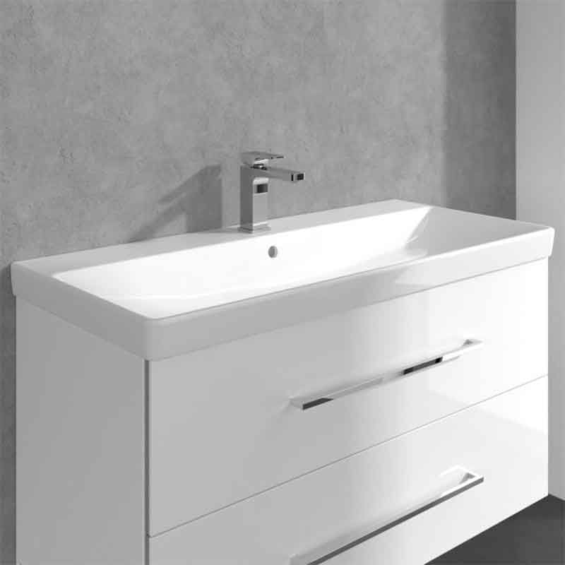 Baterie lavoar Villeroy & Boch, Architectura Square, fara ventil, crom — imaginea 8