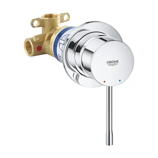 Baterie dus incastrata Grohe Essence crom lucios cu corp ingropat — imaginea 2
