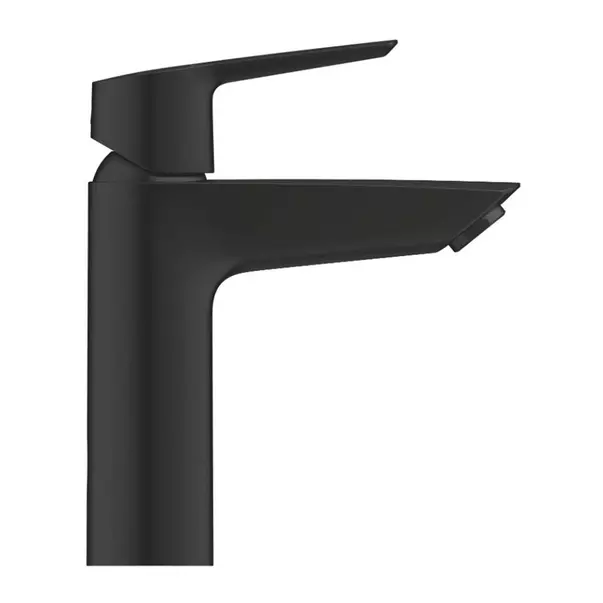 Baterie lavoar Grohe Start negru mat cu ventil Click-Clack — imaginea 3