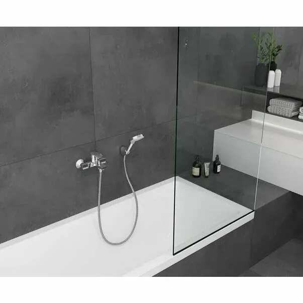 Baterie cada - dus Hansgrohe Vernis Shape monocomanda crom lucios — imaginea 2