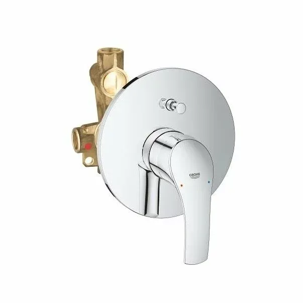 Baterie cada - dus incastrata Grohe Eurosmart New crom cu corp incastrat — imaginea 2