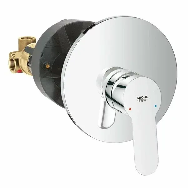 Baterie dus incastrat Grohe BauEdge cu corp incastrat crom — imaginea 2