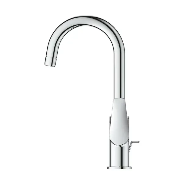 Baterie lavoar Grohe BauEdge New L crom gat de lebada — imaginea 3