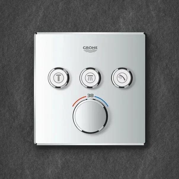 Baterie dus Grohe Grohtherm SmartControl termostatica patrata cu 3 iesiri — imaginea 4