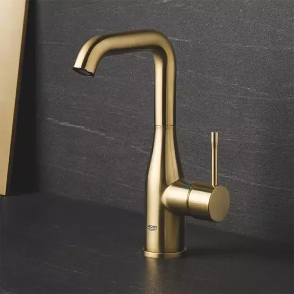 Baterie lavoar Grohe Essence L cu ventil Pop-Up auriu periat Cool Sunrise — imaginea 3