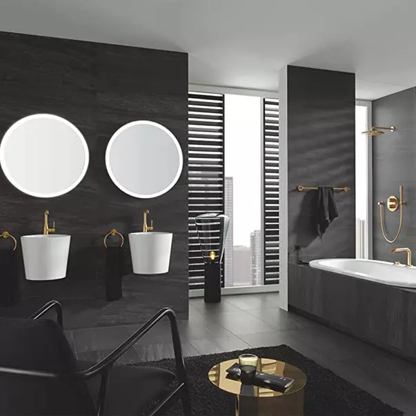 Baterie lavoar Grohe Essence L cu ventil Pop-Up auriu periat Cool Sunrise — imaginea 5