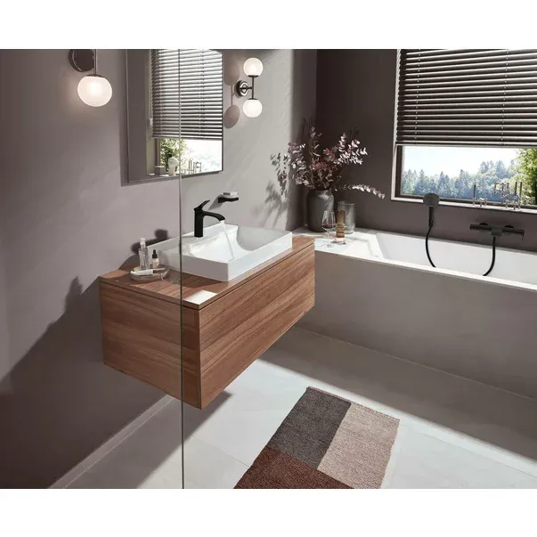 Baterie cada - dus Hansgrohe Vivenis negru mat monocomanda — imaginea 6