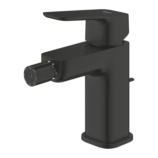 Baterie bideu monocomanda Grohe Cubeo cu ventil Pop-Up negru mat — imaginea 4