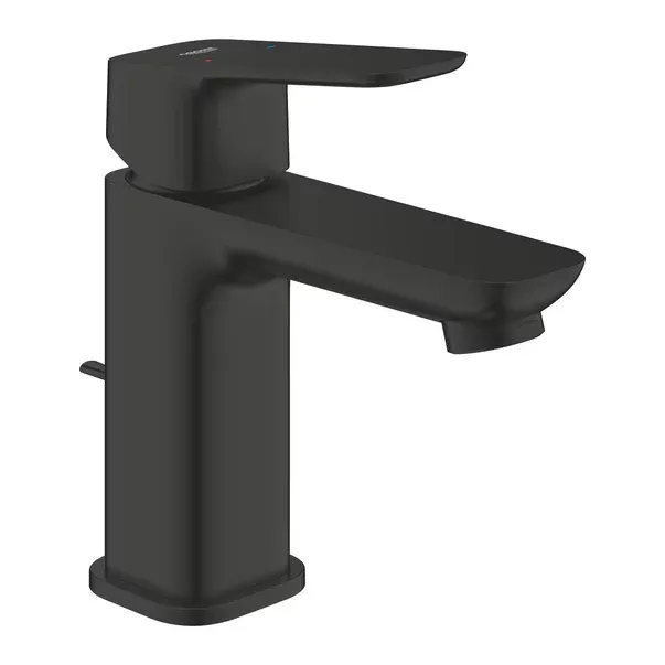Baterie lavoar monocomanda Grohe Cubeo S cu ventil Pop-Up negru mat — imaginea 3
