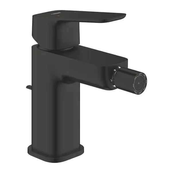 Baterie bideu monocomanda Grohe Cubeo cu ventil Pop-Up negru mat — imaginea 5