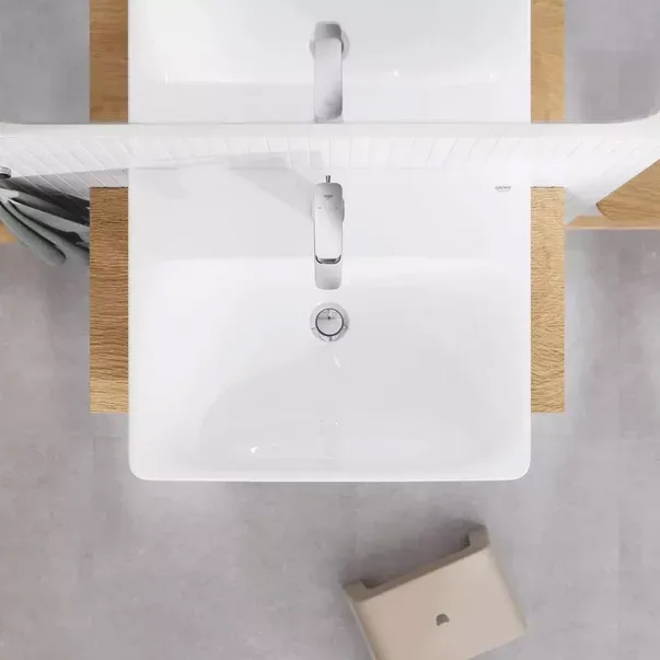Baterie lavoar monocomanda Grohe Cubeo M cu ventil Pop-Up crom lucios — imaginea 6