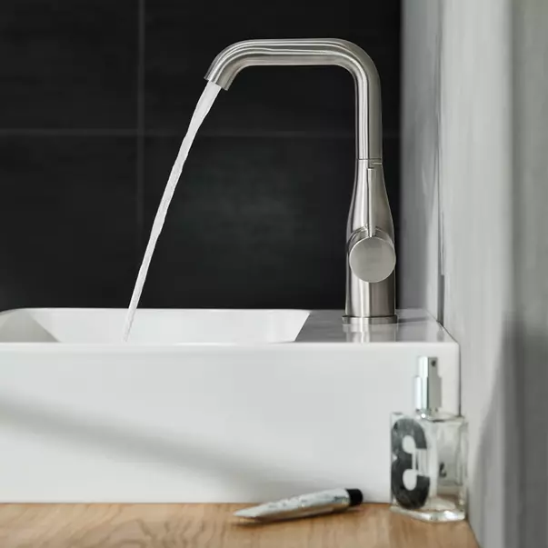Baterie lavoar Grohe Essence L cu ventil Pop-Up antracit periat Hard Graphite — imaginea 3