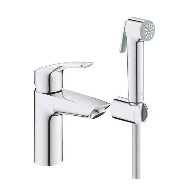 Baterie lavoar Grohe Eurosmart New S crom cu dus igienic — imaginea 2