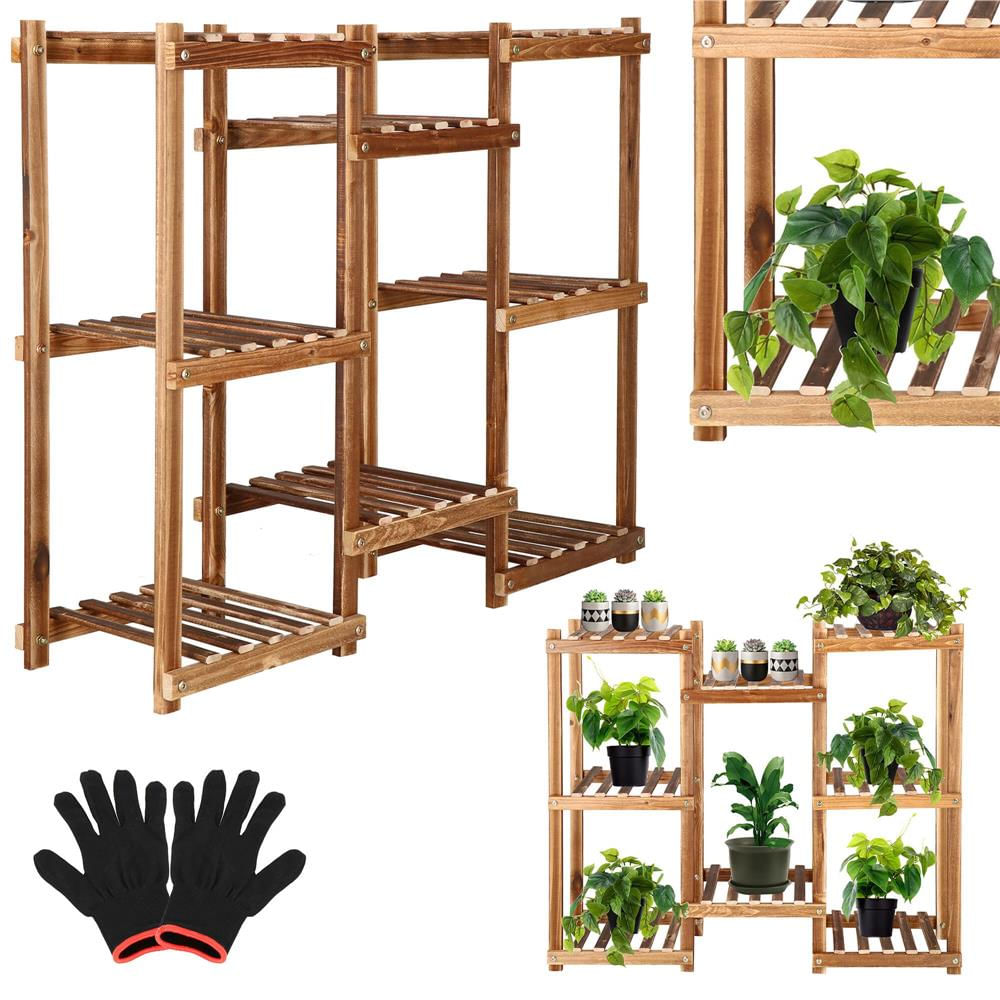Stand de flori din lemn cu 8 etajere suport GA198, 85x70cm — imaginea 10
