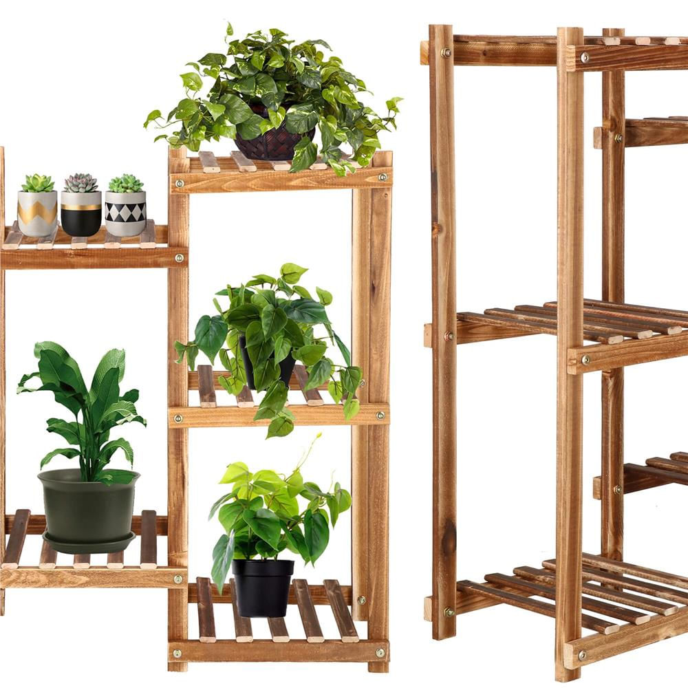 Stand de flori din lemn cu 8 etajere suport GA198, 85x70cm — imaginea 11