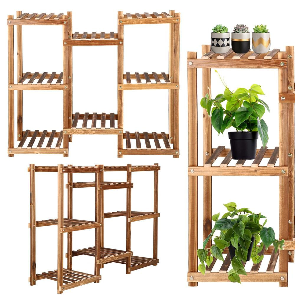 Stand de flori din lemn cu 8 etajere suport GA198, 85x70cm — imaginea 13