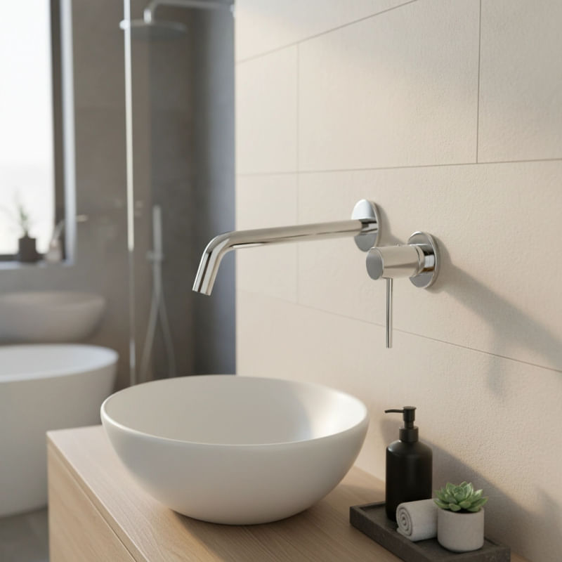 Baterie incastrata pentru lavoar LaVita, Verdi, corp incastrat inclus, crom — imaginea 3