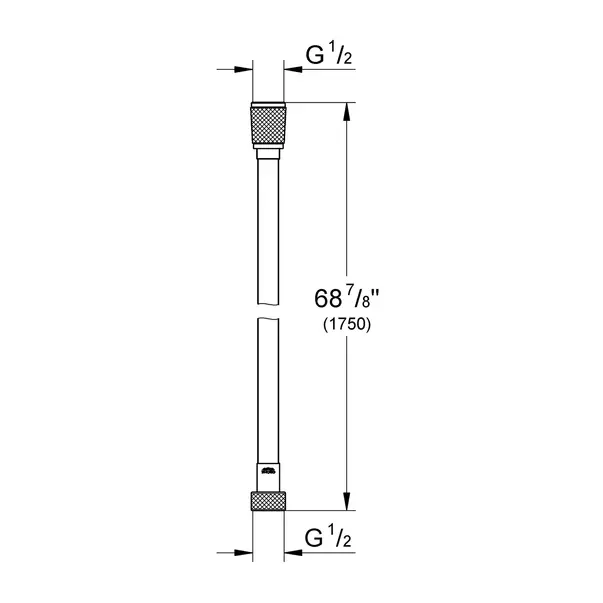 Furtun de dus Grohe SilverFlex 175 cm auriu lucios Cool Sunrise — imaginea 3