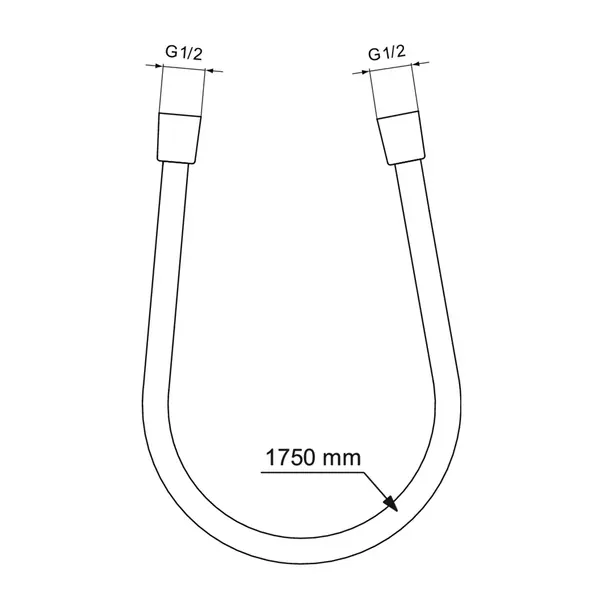 Furtun de dus Ideal Standard IdealFlex negru mat 175 cm — imaginea 2