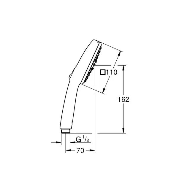 Para de dus Grohe Tempesta Cube 110 cu 2 functii — imaginea 2