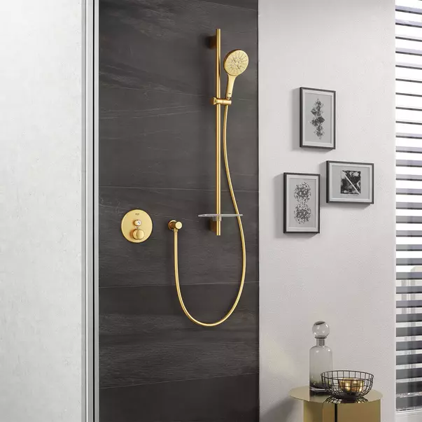 Bara de dus Grohe Rainshower SmartActive 90 cm auriu periat Cool Sunrise — imaginea 4