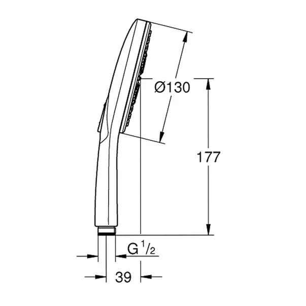 Para de dus Grohe Rainshower SmartActive 3 functii auriu lucios Cool Sunrise — imaginea 3